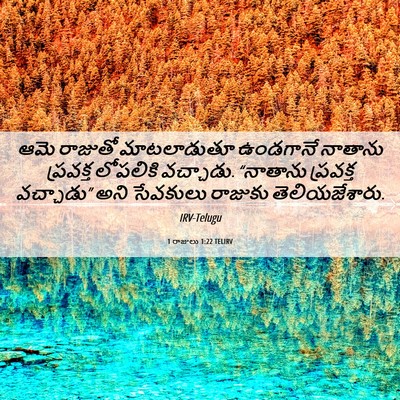 Picture 06 - 1 రాజులు 1:22 TELIRV - ఆమె రాజుతో - Bible Verse Picture