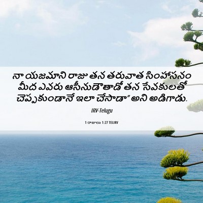 Picture 06 - 1 రాజులు 1:27 TELIRV - నా యజమాని రాజు తన - Bible Verse Picture