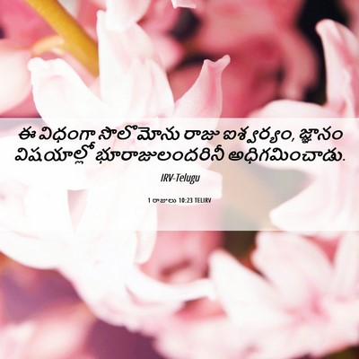 Picture 06 - 1 రాజులు 10:23 TELIRV - ఈ విధంగా సొలొమోను - Bible Verse Picture