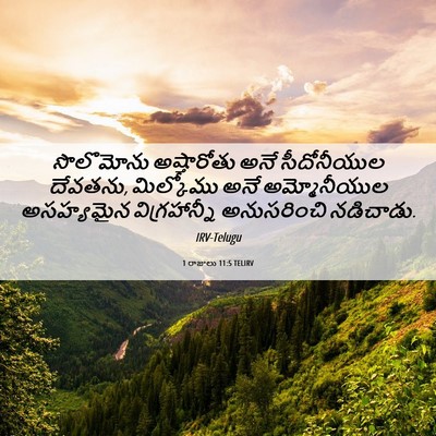 Picture 06 - 1 రాజులు 11:5 TELIRV - సొలొమోను - Bible Verse Picture