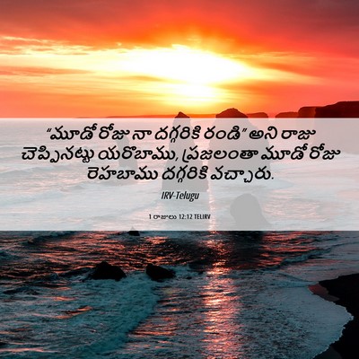 Picture 06 - 1 రాజులు 12:12 TELIRV - “మూడో రోజు నా - Bible Verse Picture