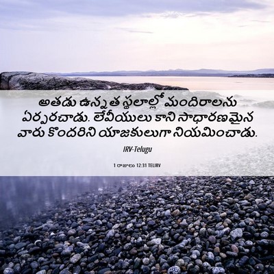 Picture 06 - 1 రాజులు 12:31 TELIRV - అతడు ఉన్నత - Bible Verse Picture