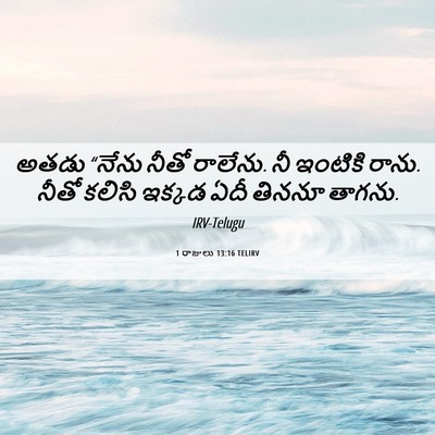 Picture 06 - 1 రాజులు 13:16 TELIRV - అతడు “నేను నీతో - Bible Verse Picture
