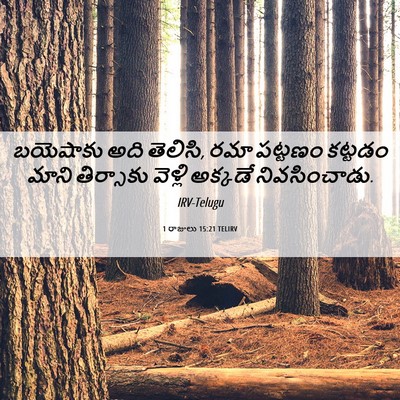 Picture 06 - 1 రాజులు 15:21 TELIRV - బయెషాకు అది - Bible Verse Picture