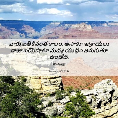 Picture 06 - 1 రాజులు 15:32 TELIRV - వారు బతికినంత - Bible Verse Picture