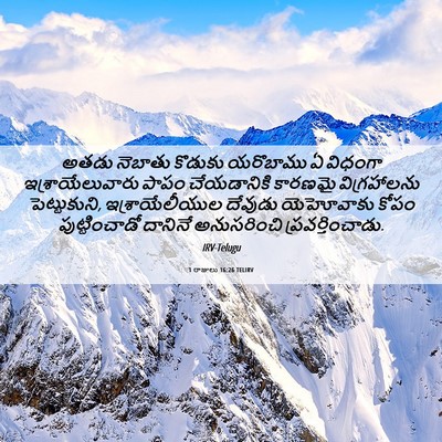 Picture 06 - 1 రాజులు 16:26 TELIRV - అతడు నెబాతు - Bible Verse Picture