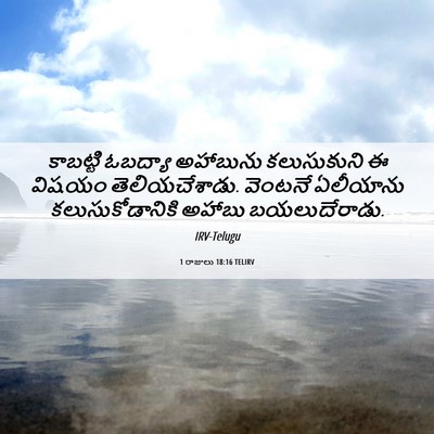 Picture 06 - 1 రాజులు 18:16 TELIRV - కాబట్టి ఓబద్యా - Bible Verse Picture