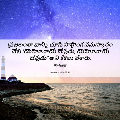 Picture 06 - 1 రాజులు 18:39 TELIRV - ప్రజలంతా దాన్ని - Bible Verse Picture