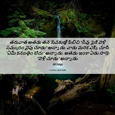 Picture 06 - 1 రాజులు 18:43 TELIRV - తరువాత అతడు తన - Bible Verse Picture