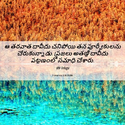 Picture 06 - 1 రాజులు 2:10 TELIRV - ఆ తరవాత దావీదు - Bible Verse Picture