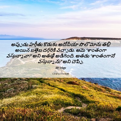 Picture 06 - 1 రాజులు 2:13 TELIRV - అప్పుడు హగ్గీతు - Bible Verse Picture
