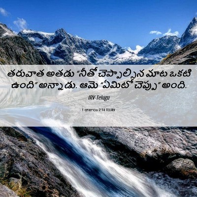 Picture 06 - 1 రాజులు 2:14 TELIRV - తరువాత అతడు “నీతో - Bible Verse Picture