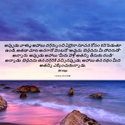 Picture 06 - 1 రాజులు 20:33 TELIRV - అప్పుడు వాళ్ళు - Bible Verse Picture