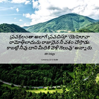 Picture 06 - 1 రాజులు 22:12 TELIRV - ప్రవక్తలంతా అలాగే - Bible Verse Picture