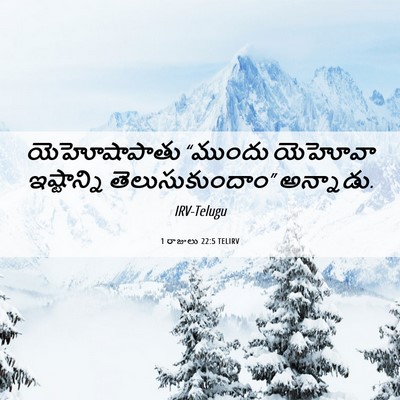 Picture 06 - 1 రాజులు 22:5 TELIRV - యెహోషాపాతు “ముందు - Bible Verse Picture