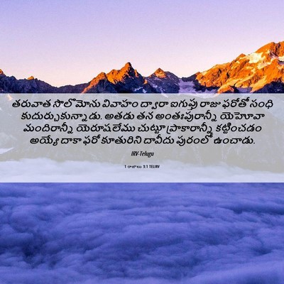Picture 06 - 1 రాజులు 3:1 TELIRV - తరువాత సొలొమోను - Bible Verse Picture
