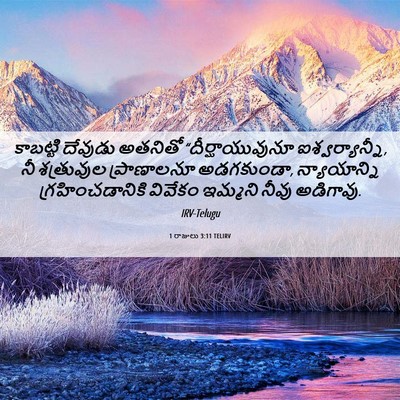 Picture 06 - 1 రాజులు 3:11 TELIRV - కాబట్టి దేవుడు - Bible Verse Picture