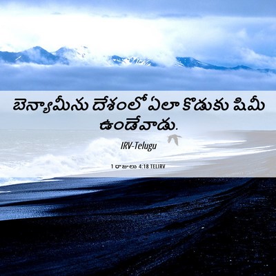 Picture 06 - 1 రాజులు 4:18 TELIRV - బెన్యామీను దేశంలో - Bible Verse Picture