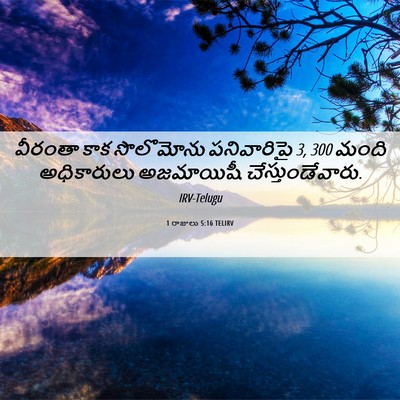 Picture 06 - 1 రాజులు 5:16 TELIRV - వీరంతా కాక - Bible Verse Picture