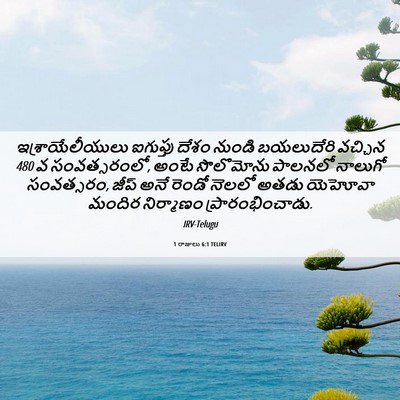 Picture 06 - 1 రాజులు 6:1 TELIRV - ఇశ్రాయేలీయులు - Bible Verse Picture