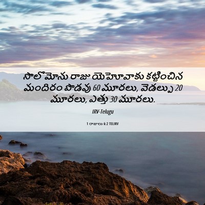 Picture 06 - 1 రాజులు 6:2 TELIRV - సొలొమోను రాజు - Bible Verse Picture