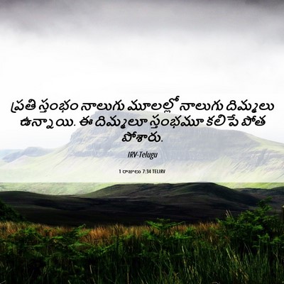 Picture 06 - 1 రాజులు 7:34 TELIRV - ప్రతి స్తంభం - Bible Verse Picture