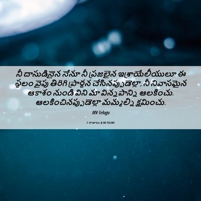 Picture 06 - 1 రాజులు 8:30 TELIRV - నీ దాసుడినైన నేనూ - Bible Verse Picture