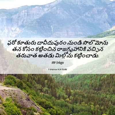 Picture 06 - 1 రాజులు 9:24 TELIRV - ఫరో కూతురు - Bible Verse Picture