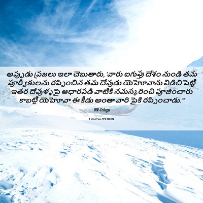 Picture 06 - 1 రాజులు 9:9 TELIRV - అప్పుడు ప్రజలు - Bible Verse Picture