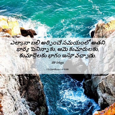 Picture 06 - 1 సమూయేలు 1:4 TELIRV - ఎల్కానా బలి - Bible Verse Picture