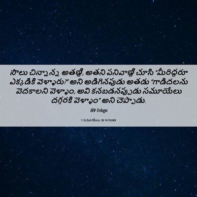 Picture 06 - 1 సమూయేలు 10:14 TELIRV - సౌలు చిన్నాన్న - Bible Verse Picture