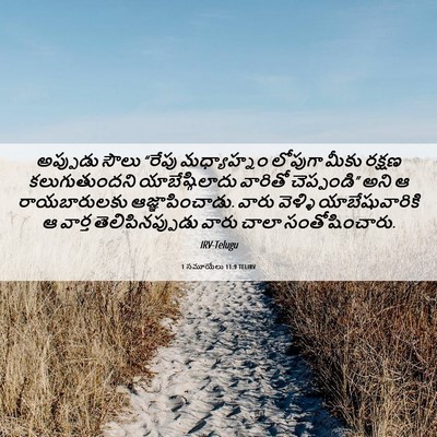 Picture 06 - 1 సమూయేలు 11:9 TELIRV - అప్పుడు సౌలు - Bible Verse Picture
