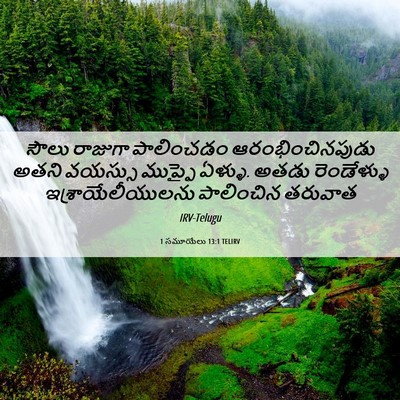 Picture 06 - 1 సమూయేలు 13:1 TELIRV - సౌలు రాజుగా - Bible Verse Picture