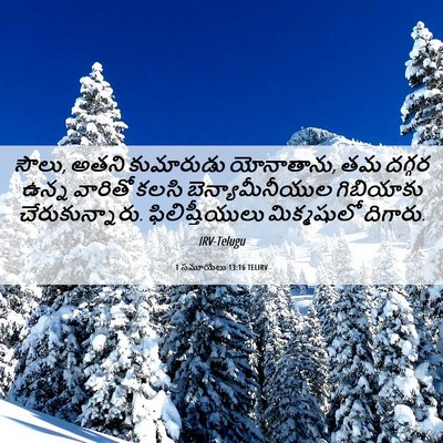 Picture 06 - 1 సమూయేలు 13:16 TELIRV - సౌలు, అతని - Bible Verse Picture