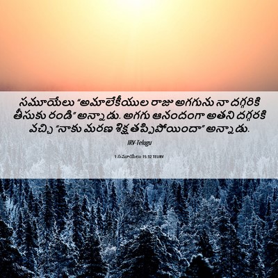 Picture 06 - 1 సమూయేలు 15:32 TELIRV - సమూయేలు - Bible Verse Picture