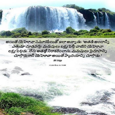 Picture 06 - 1 సమూయేలు 16:7 TELIRV - అయితే యెహోవా - Bible Verse Picture