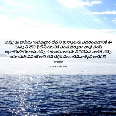 Picture 06 - 1 సమూయేలు 17:26 TELIRV - అప్పుడు దావీదు - Bible Verse Picture
