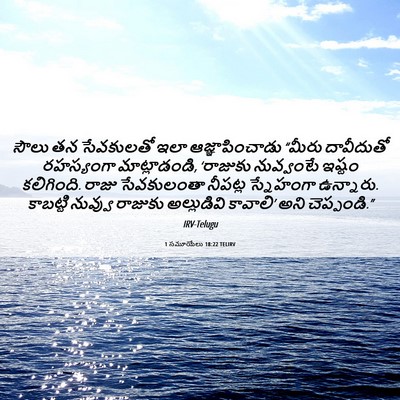 Picture 06 - 1 సమూయేలు 18:22 TELIRV - సౌలు తన సేవకులతో - Bible Verse Picture