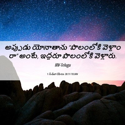 Picture 06 - 1 సమూయేలు 20:11 TELIRV - అప్పుడు యోనాతాను - Bible Verse Picture