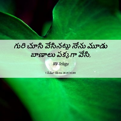 Picture 06 - 1 సమూయేలు 20:20 TELIRV - గురి చూసి - Bible Verse Picture