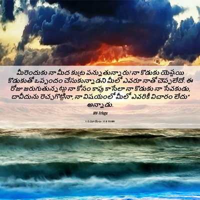 Picture 06 - 1 సమూయేలు 22:8 TELIRV - మీరెందుకు నా మీద - Bible Verse Picture