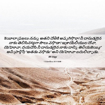 Picture 06 - 1 సమూయేలు 23:11 TELIRV - కెయీలా ప్రజలు - Bible Verse Picture