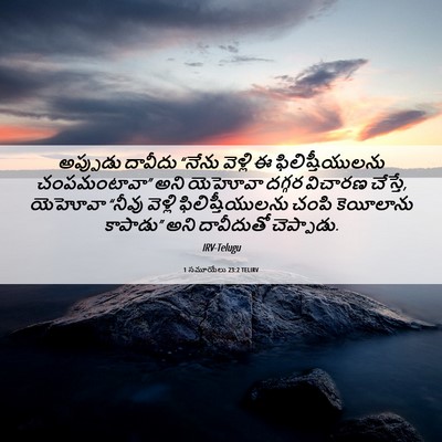 Picture 06 - 1 సమూయేలు 23:2 TELIRV - అప్పుడు దావీదు - Bible Verse Picture