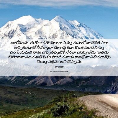 Picture 06 - 1 సమూయేలు 24:10 TELIRV - ఆలోచించు. ఈ రోజున - Bible Verse Picture