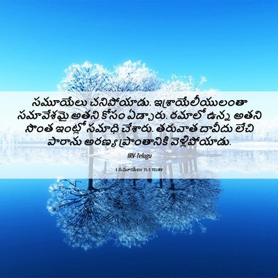 Picture 06 - 1 సమూయేలు 25:1 TELIRV - సమూయేలు - Bible Verse Picture