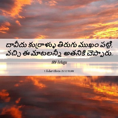 Picture 06 - 1 సమూయేలు 25:12 TELIRV - దావీదు కుర్రాళ్ళు - Bible Verse Picture