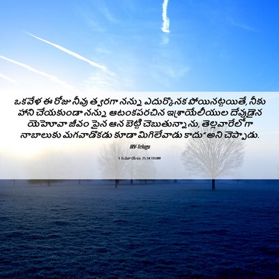 Picture 06 - 1 సమూయేలు 25:34 TELIRV - ఒకవేళ ఈ రోజు నీవు - Bible Verse Picture