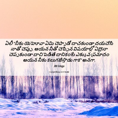 Picture 06 - 1 సమూయేలు 3:17 TELIRV - ఏలీ “నీకు యెహోవా - Bible Verse Picture