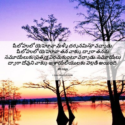 Picture 06 - 1 సమూయేలు 3:21 TELIRV - షిలోహులో యెహోవా - Bible Verse Picture