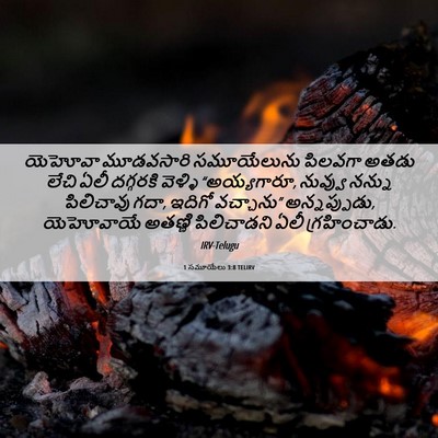 Picture 06 - 1 సమూయేలు 3:8 TELIRV - యెహోవా మూడవసారి - Bible Verse Picture